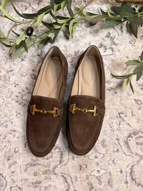 Giani Bernini Beckhamm Leather Bit Loafers Women’s Size 7 - Brown NWOB